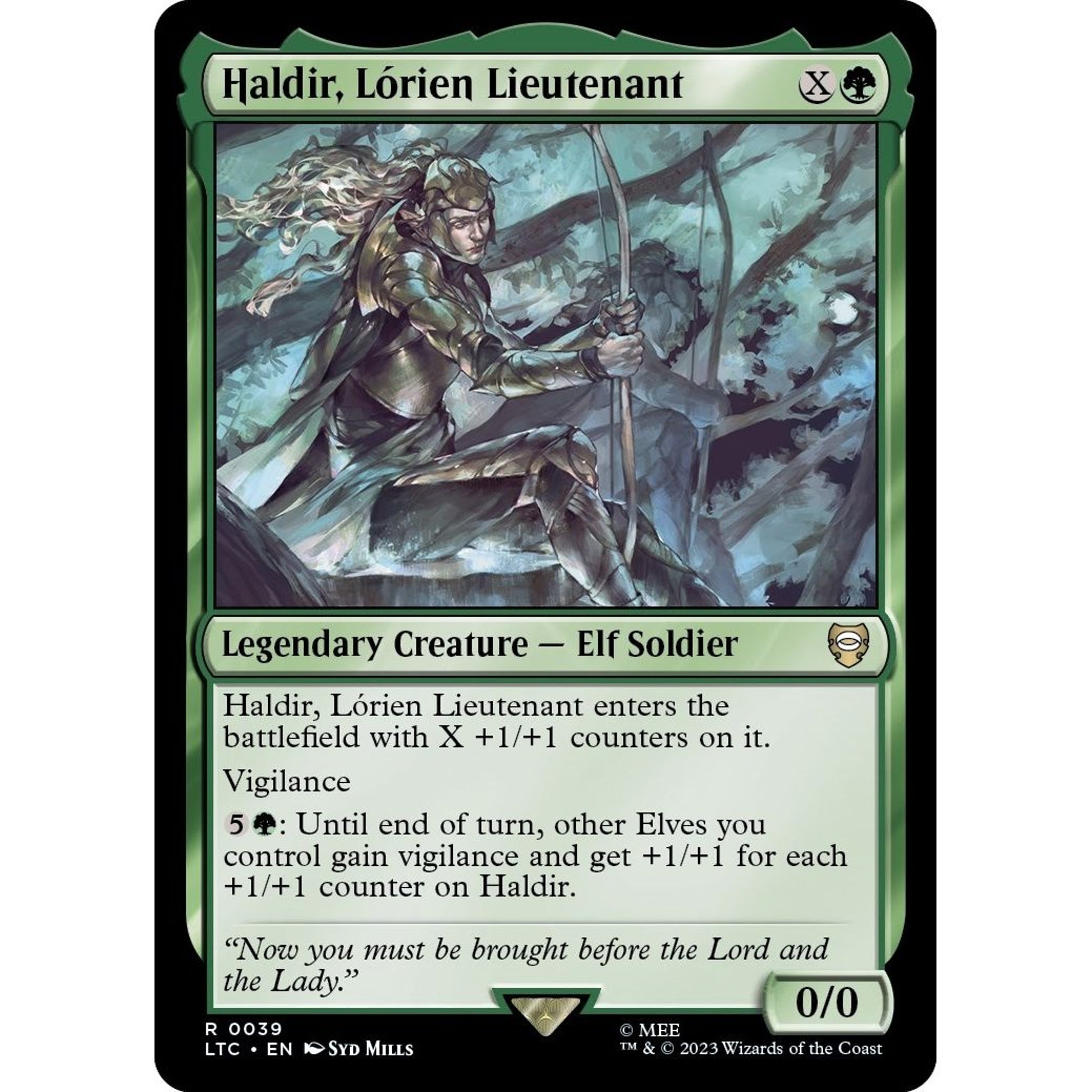 Image for Haldir, Lorien Lieutenant (39) (LTC) - Magic: The Gathering