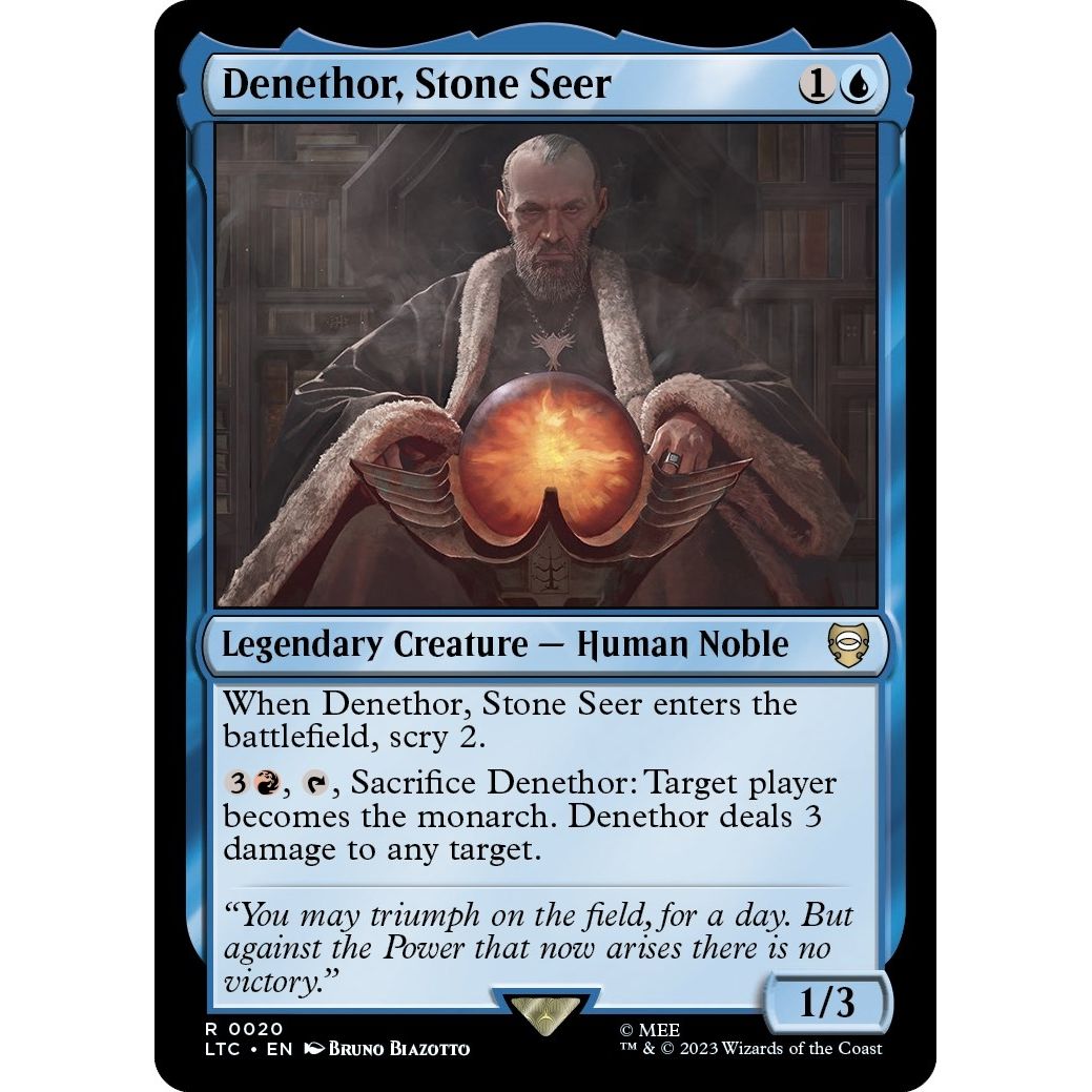 Image for Denethor, Stone Seer (20) (LTC) - Magic: The Gathering