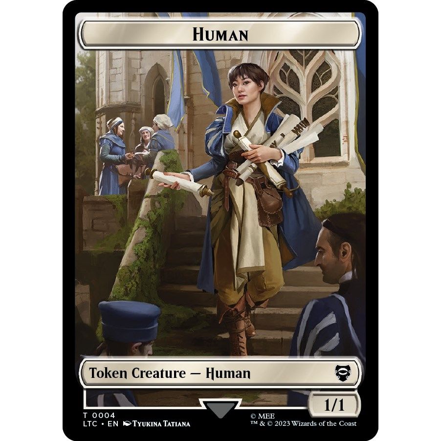 Image for Human // Human Soldier (0002) Double-Sided Token (4 // 2) (LTC) - Magic: The Gathering
