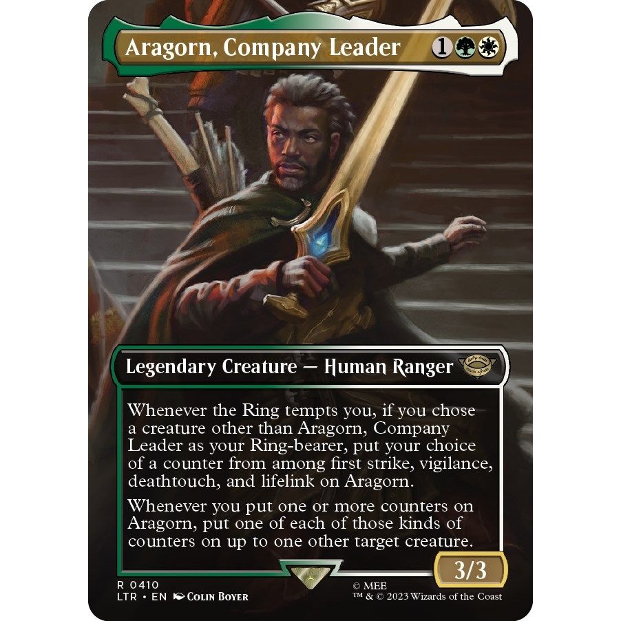 Image for Aragorn, Company Leader (Borderless) (410) (LTR) - Magic: The Gathering