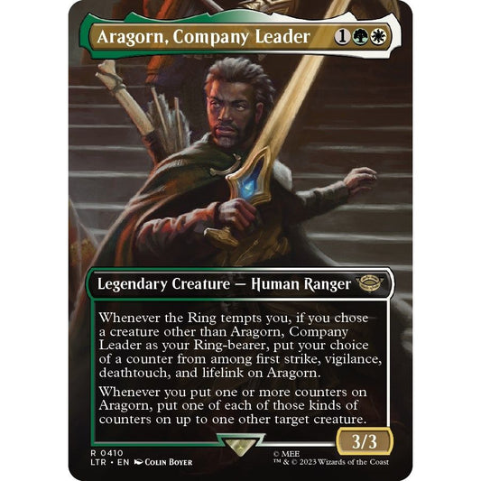 Image for Aragorn, Company Leader (Borderless) (410) (LTR) - Magic: The Gathering