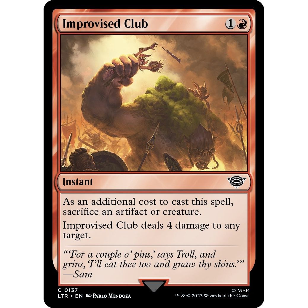 Image for Improvised Club (137) (LTR) - Magic: The Gathering