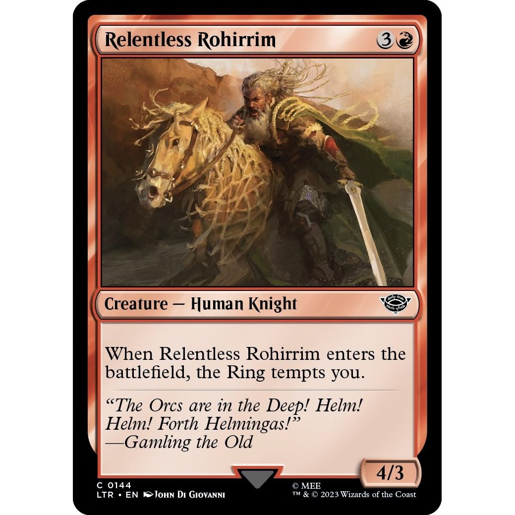 Image for Relentless Rohirrim (144) (LTR) - Magic: The Gathering