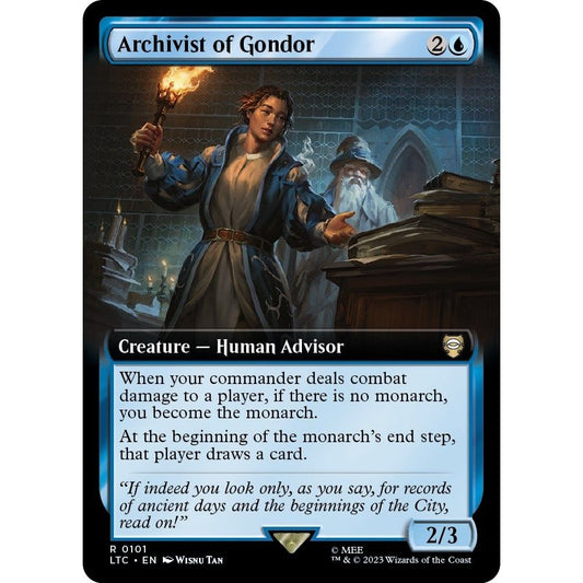 Image for Archivist of Gondor (Extended Art) (101) (LTC) - Magic: The Gathering