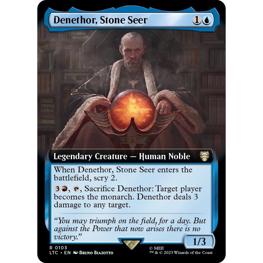 Image for Denethor, Stone Seer (Extended Art) (103) (LTC) - Magic: The Gathering