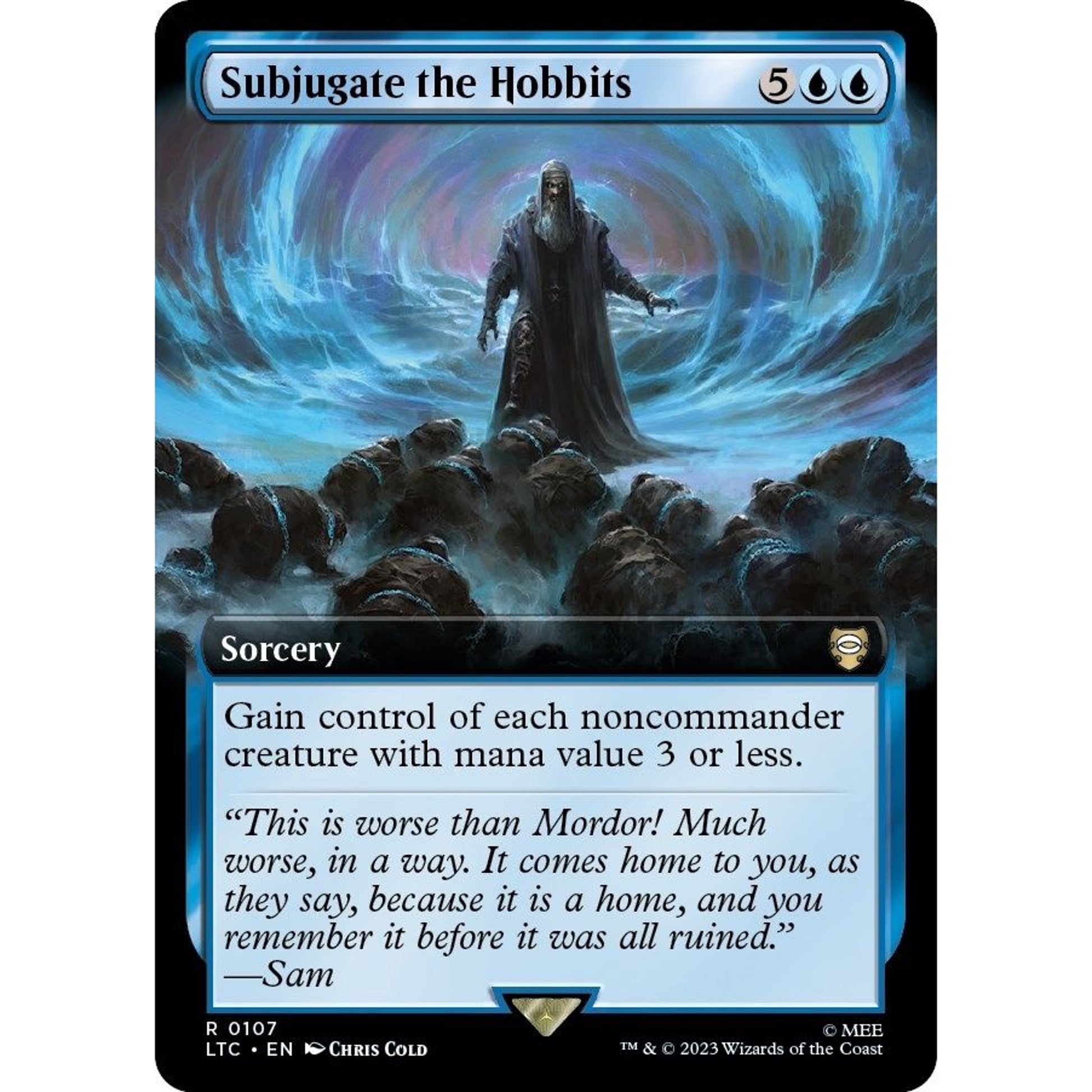 Image for Subjugate the Hobbits (Extended Art) (107) (LTC) - Magic: The Gathering