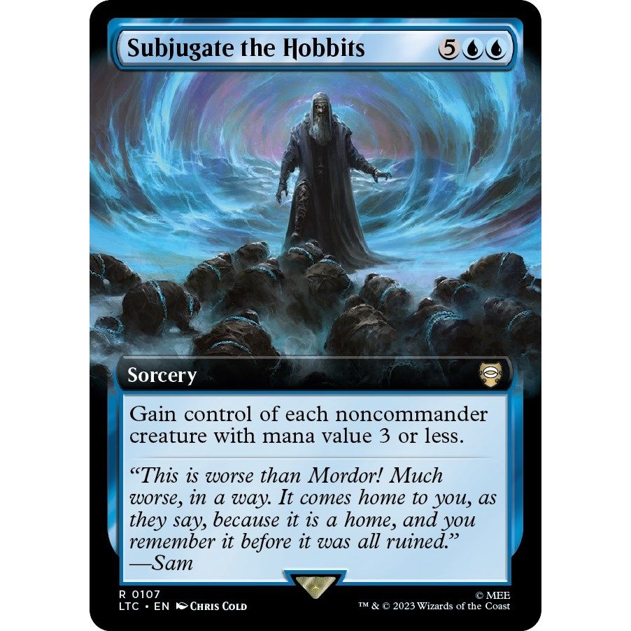 Image for Subjugate the Hobbits (Extended Art) (107) (LTC) - Magic: The Gathering