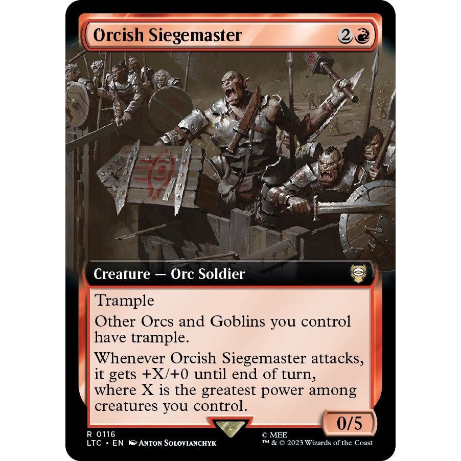 Image for Orcish Siegemaster (Extended Art) (116) (LTC) - Magic: The Gathering