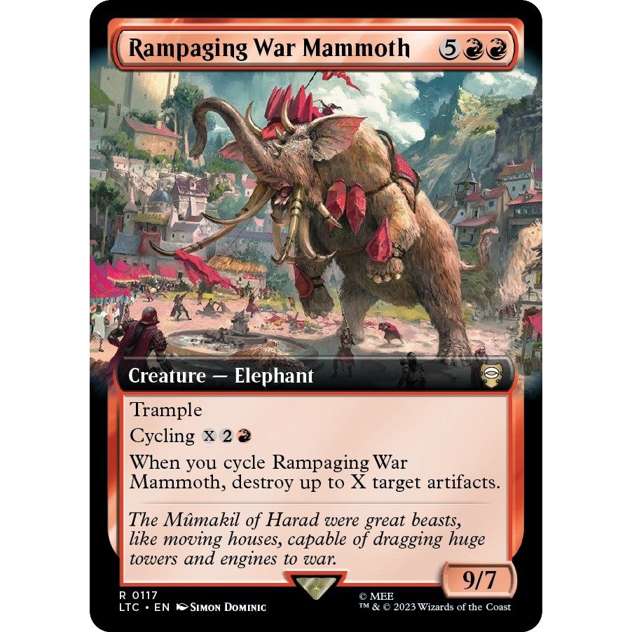 Image for Rampaging War Mammoth (Extended Art) (117) (LTC) - Magic: The Gathering