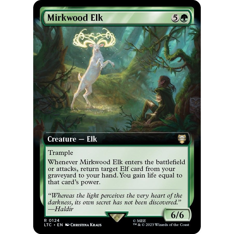 Image for Mirkwood Elk (Extended Art) (124) (LTC) - Magic: The Gathering