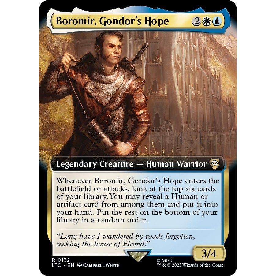 Image for Boromir, Gondor's Hope (Extended Art) (132) (LTC) - Magic: The Gathering