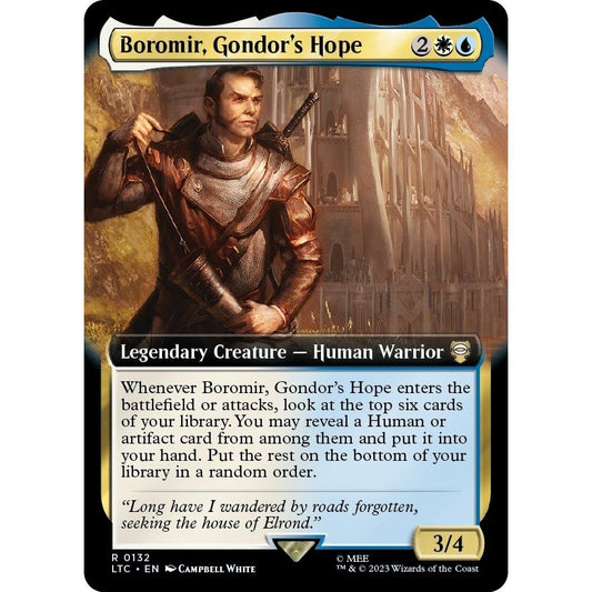 Image for Boromir, Gondor's Hope (Extended Art) (132) (LTC) - Magic: The Gathering