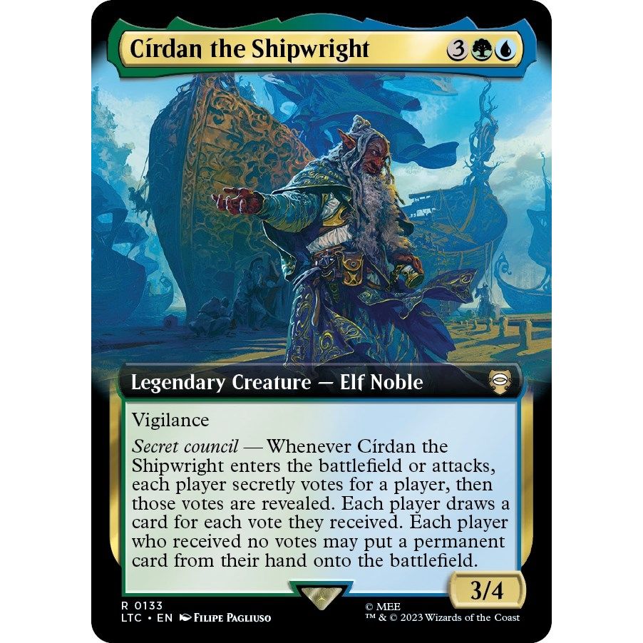 Image for Cirdan the Shipwright (Extended Art) (133) (LTC) - Magic: The Gathering