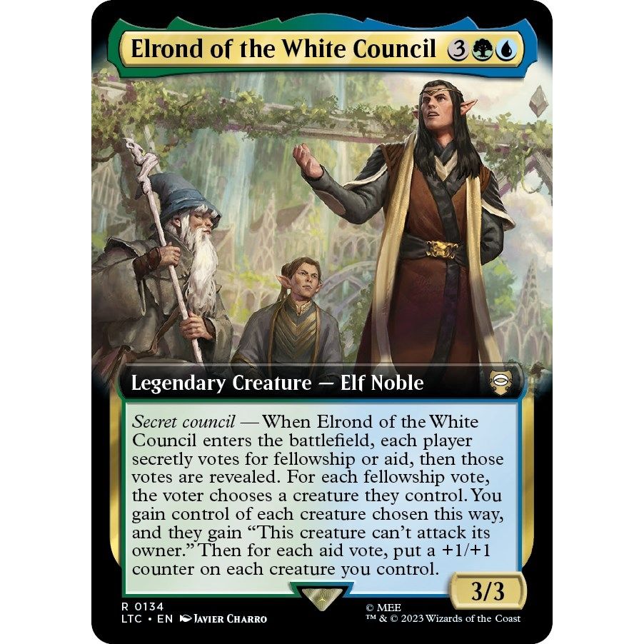 Image for Elrond of the White Council (Extended Art) (134) (LTC) - Magic: The Gathering