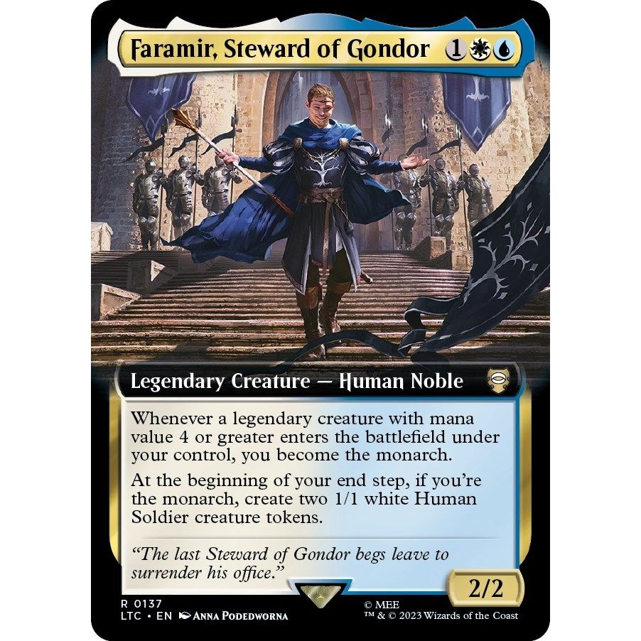 Image for Faramir, Steward of Gondor (Extended Art) (137) (LTC) - Magic: The Gathering