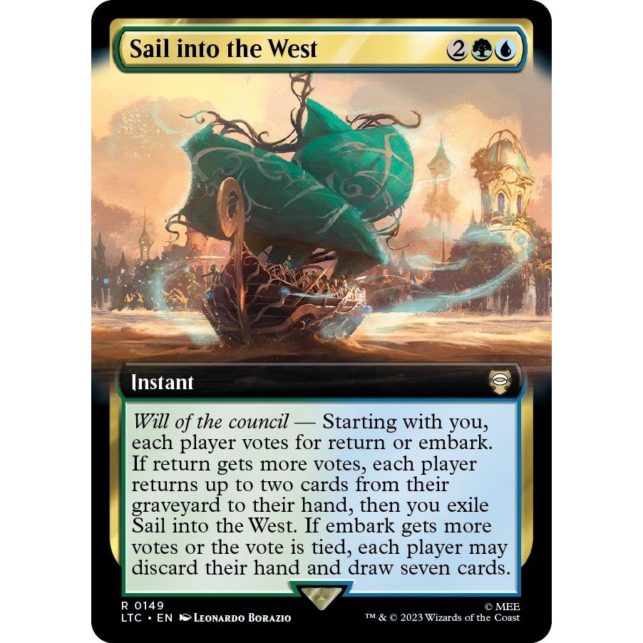 Image for Sail into the West (Extended Art) (149) (LTC) - Magic: The Gathering
