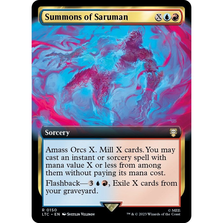 Image for Summons of Saruman (Extended Art) (150) (LTC) - Magic: The Gathering