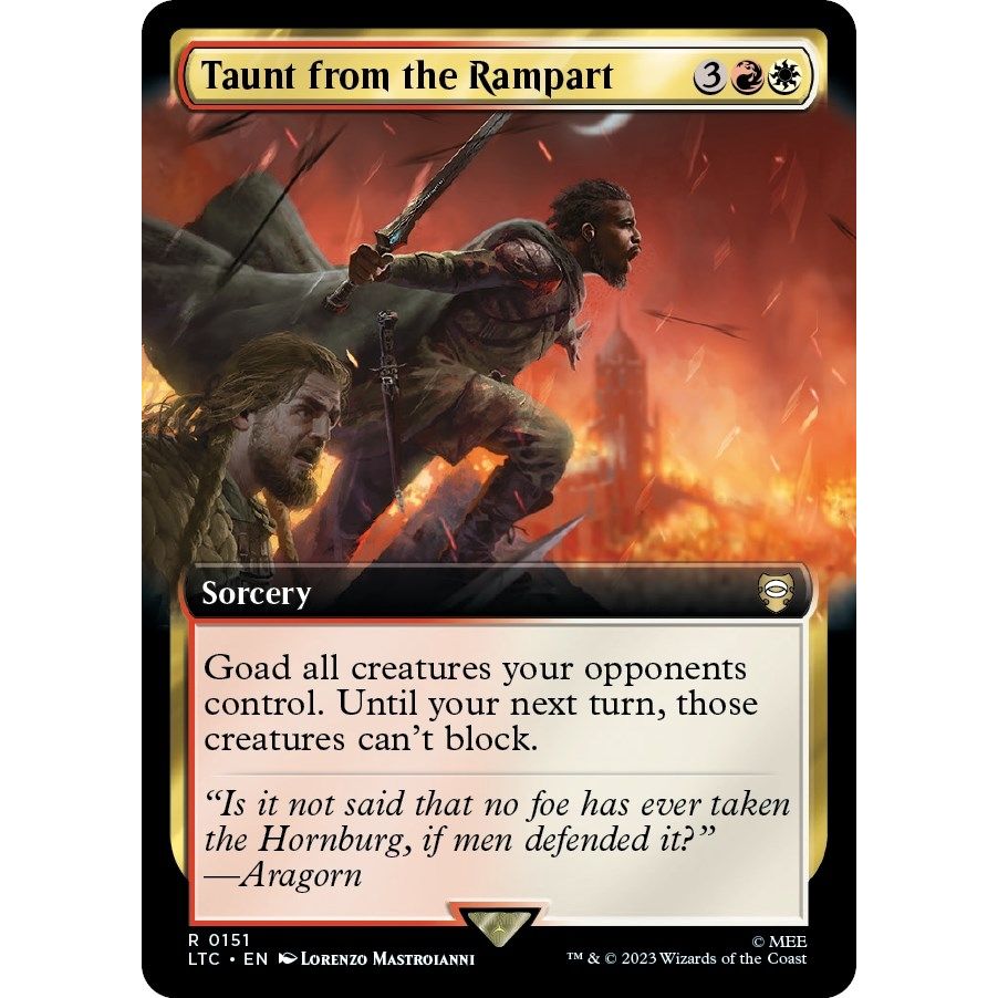 Image for Taunt from the Rampart (Extended Art) (151) (LTC) - Magic: The Gathering
