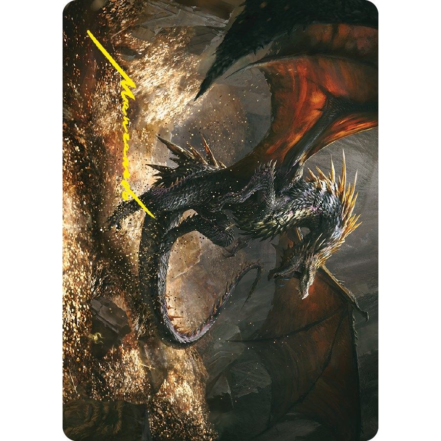 Image for Cavern-Hoard Dragon Art Card (Gold-Stamped Signature) (61) (ASLTR) - Magic: The Gathering