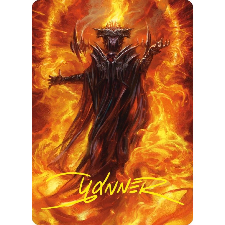 Image for Sauron, the Dark Lord Art Card (Gold-Stamped Signature) (21) (ASLTR) - Magic: The Gathering