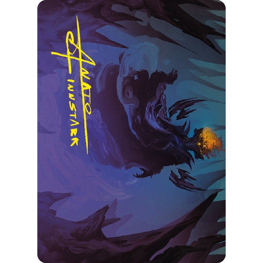 Image for Sauron, the Necromancer Art Card (Gold-Stamped Signature) (42) (ASLTR) - Magic: The Gathering