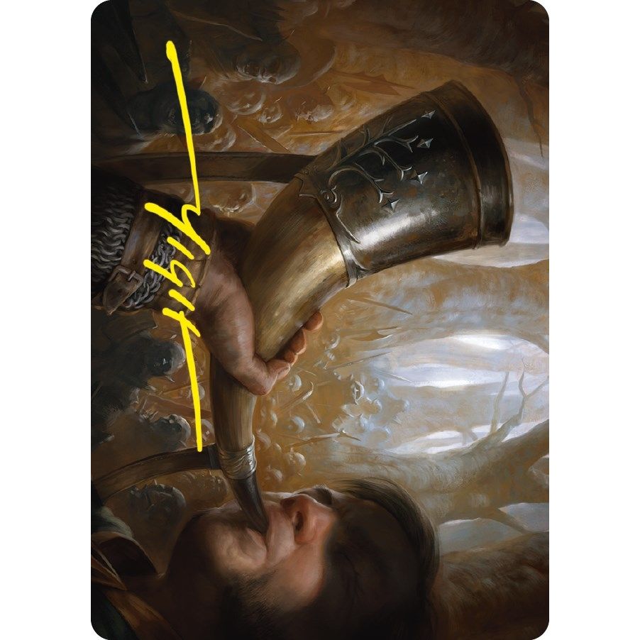 Image for Horn of Gondor Art Card (Gold-Stamped Signature) (29) (ASLTR) - Magic: The Gathering