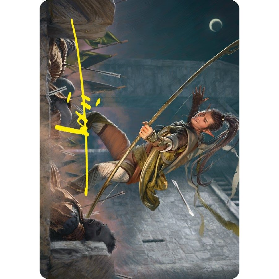 Image for Legolas, Counter of Kills Art Card (Gold-Stamped Signature) (17) (ASLTR) - Magic: The Gathering