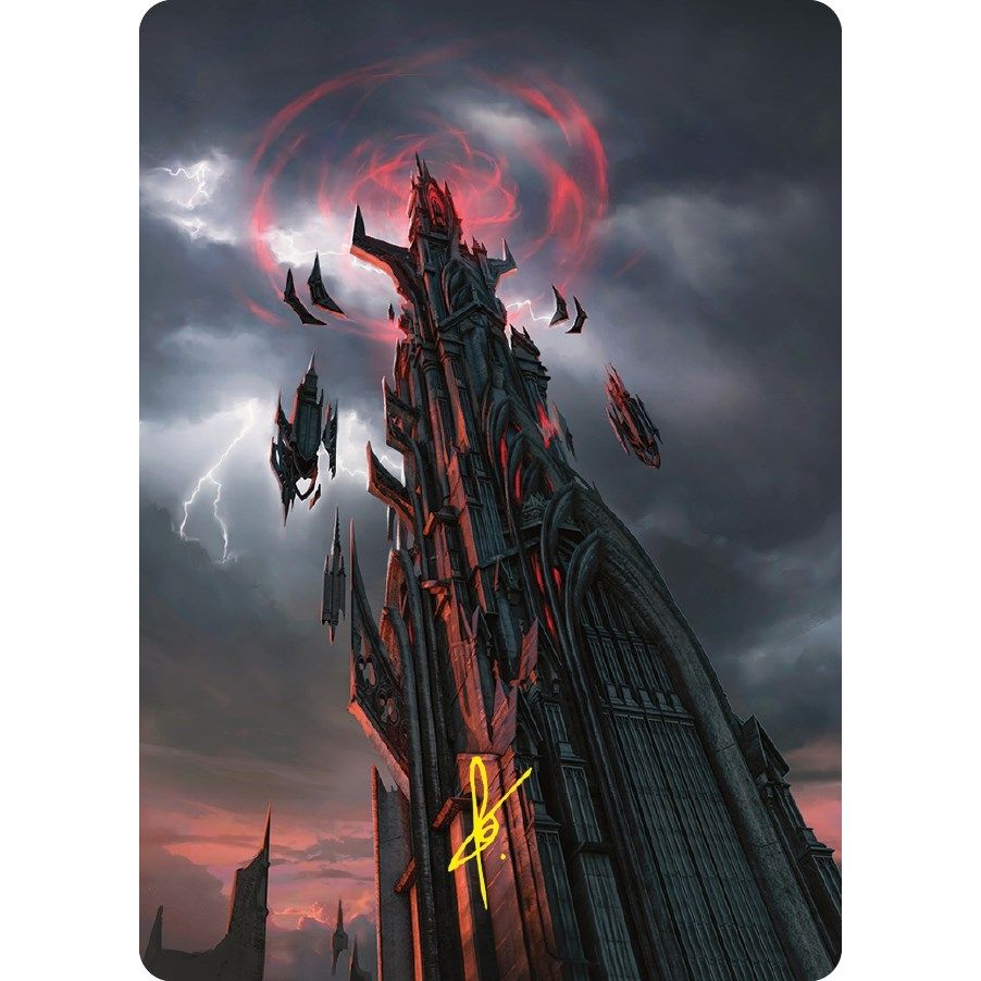 Image for Barad-dur Art Card (Gold-Stamped Signature) (54) (ASLTR) - Magic: The Gathering