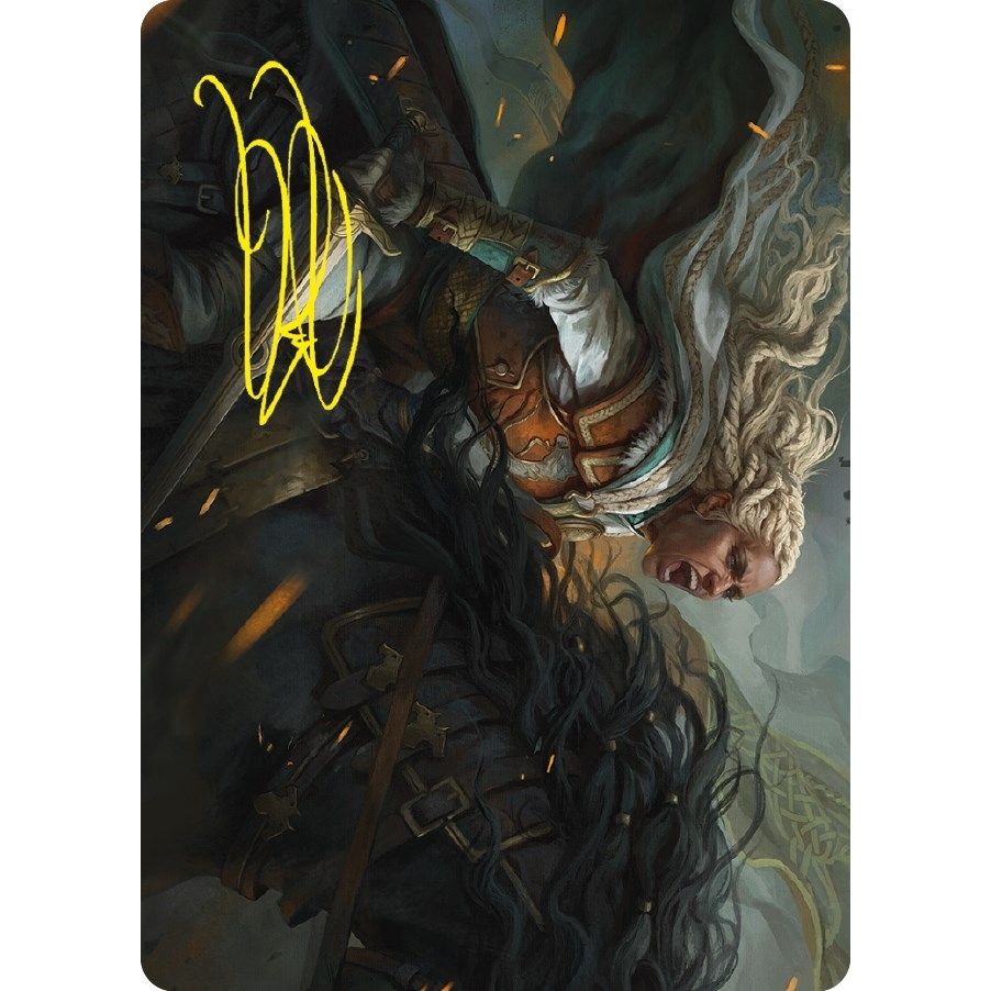 Image for Eowyn, Fearless Knight Art Card (Gold-Stamped Signature) (15) (ASLTR) - Magic: The Gathering