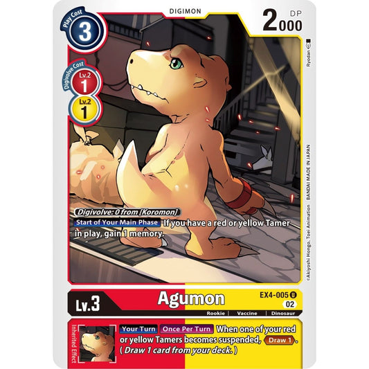 Image for Agumon - EX4-005 (EX4-005 U) (EX04) - Digimon Card Game
