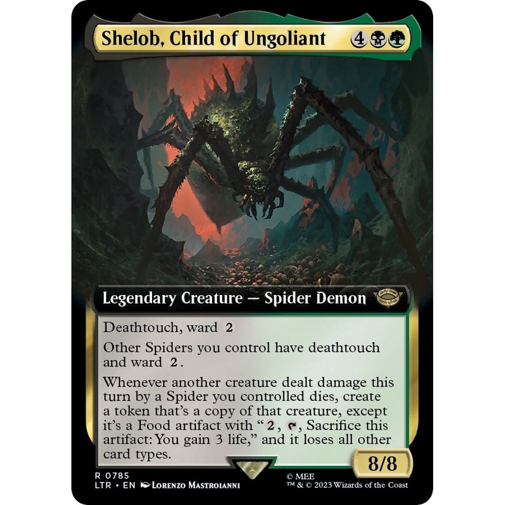 Image for Shelob, Child of Ungoliant (Extended Art) (Surge Foil) (785) (LTR) - Magic: The Gathering
