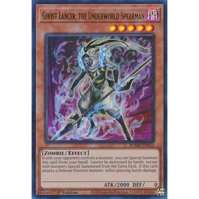 Image for Ghost Lancer, the Underworld Spearman (BLMR-EN023) (BLMR) - YuGiOh