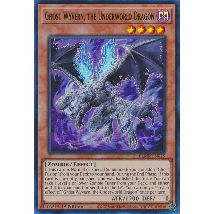 Image for Ghost Wyvern, the Underworld Dragon (BLMR-EN025) (BLMR) - YuGiOh