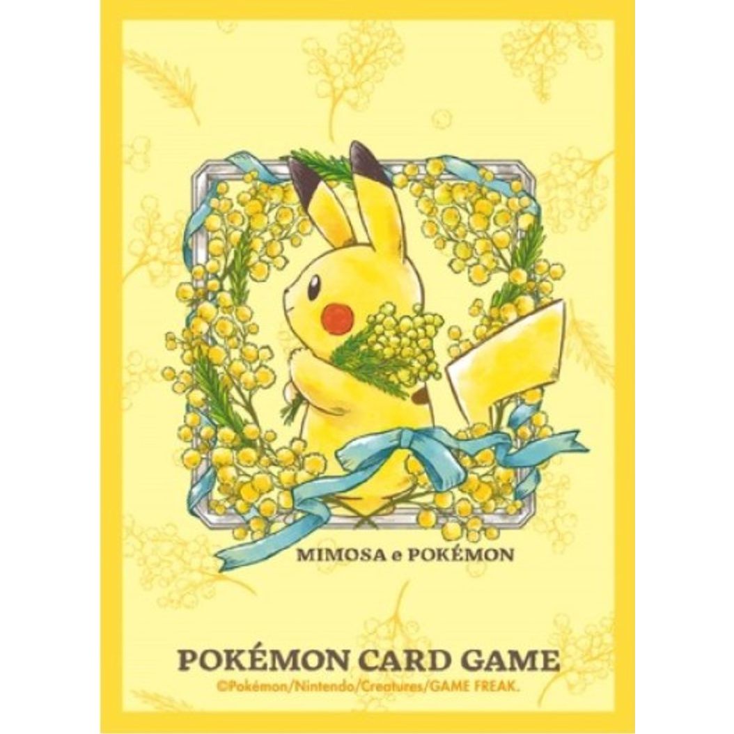 Image for Pokemon TCG: Pokemon Center Japan Exclusive Card Sleeves - Spring Mimosa & Pokemon (64-Pack) - Card Sleeves