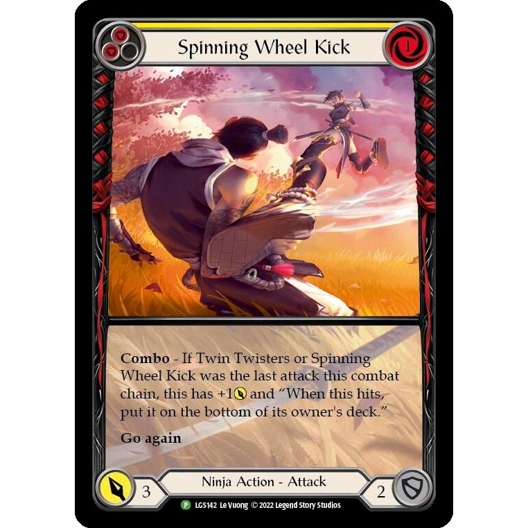 Image for Spinning Wheel Kick (Yellow) - LGS142 (LGS142) (PR) - Flesh and Blood TCG