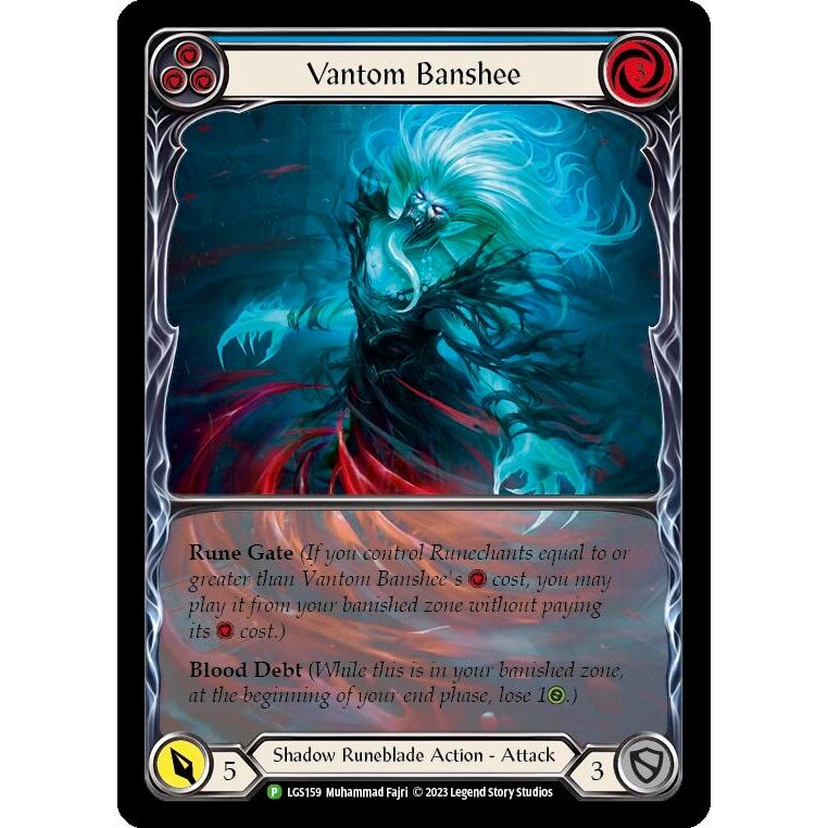 Image for Vantom Banshee (Blue) (Extended Art) - LGS159 (LGS159) (PR) - Flesh and Blood TCG