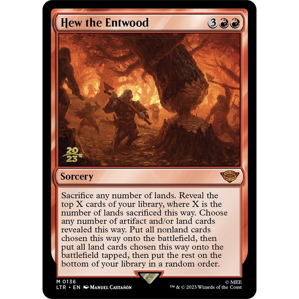 Image for Hew the Entwood (136) (PRE) - Magic: The Gathering