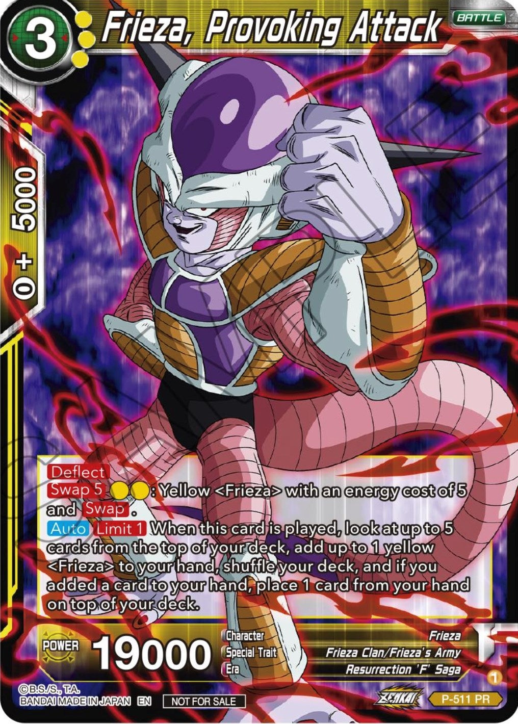 Image for Frieza, Provoking Attack (Zenkai Series Tournament Pack Vol.4) (P-511) (TPR) - Dragon Ball Super: Masters