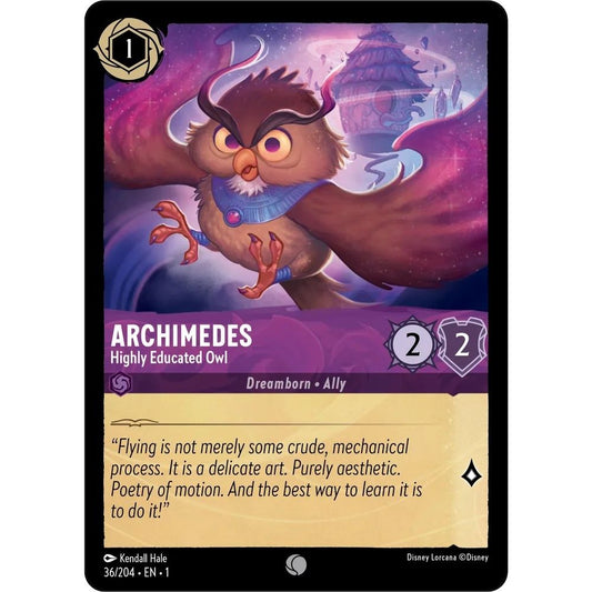 Image for Archimedes - Highly Educated Owl (36/204) (1) - Disney Lorcana