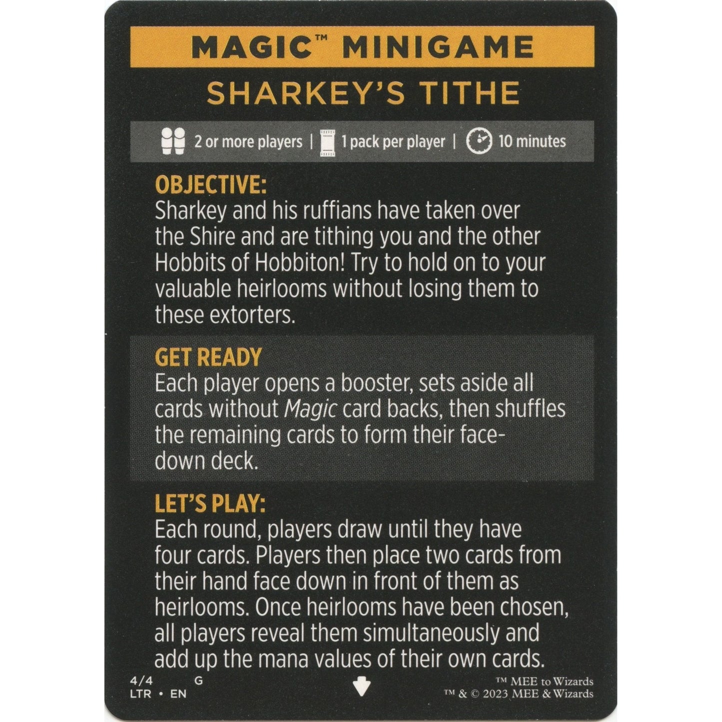 Image for Magic Minigame: Sharkey's Tithe (4) (LTR) - Magic: The Gathering