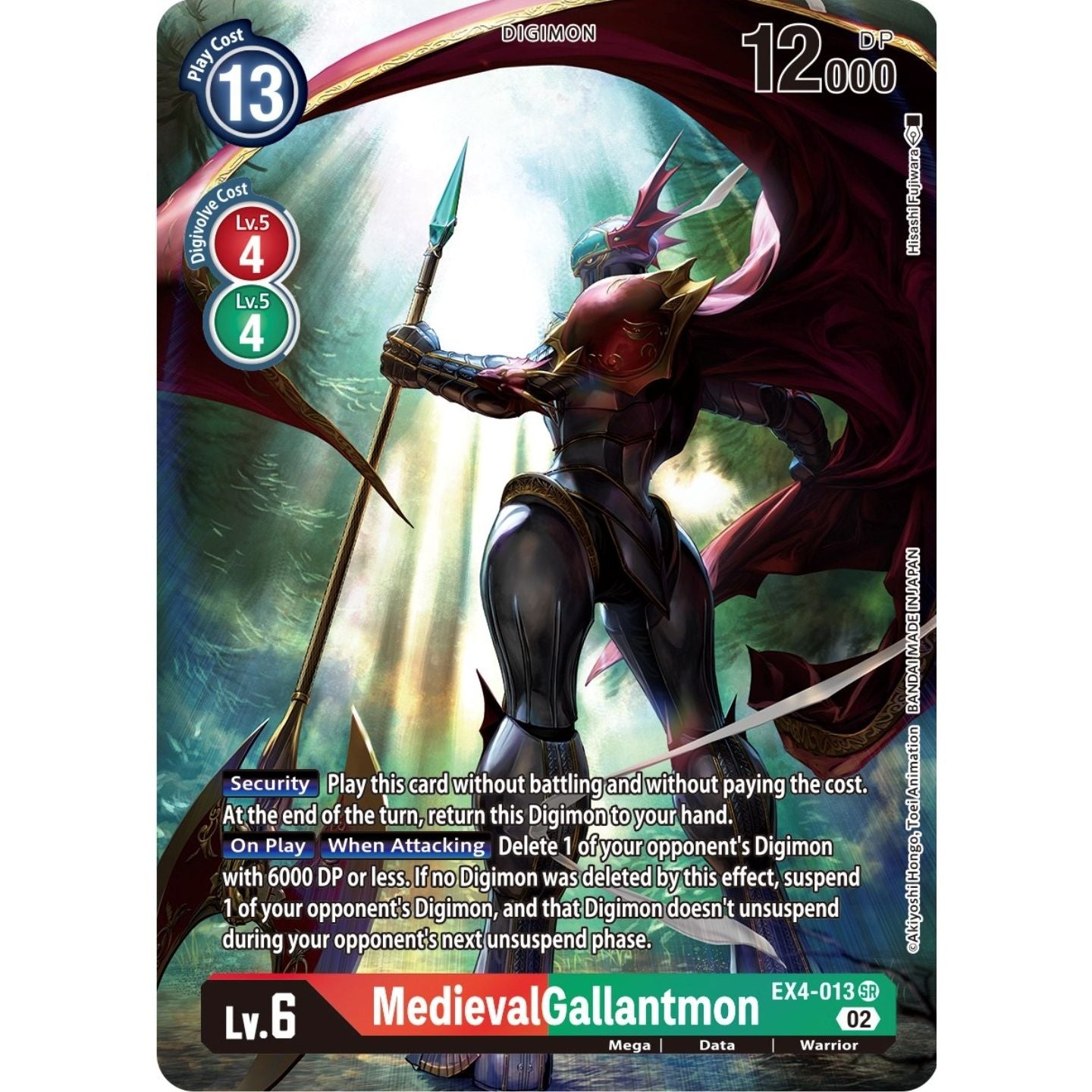 Image for MedievalGallantmon (Alternate Art) (EX4-013 SR) (EX04) - Digimon Card Game