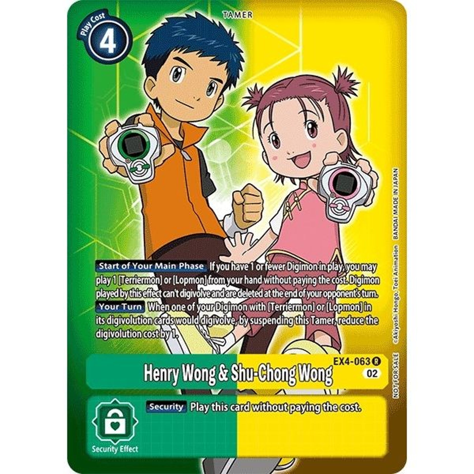 Image for Henry Wong & Shu-Chong Wong (Alternate Art) (EX4-063 R) (EX04) - Digimon Card Game