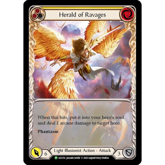 Image for Herald of Ravages (Extended Art) (Yellow) - LGS154 (LGS154) (PR) - Flesh and Blood TCG