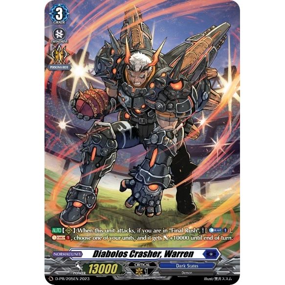 Image for Diabolos Crasher, Warren (205) (D-PR/205EN) (D-PR) - Cardfight Vanguard