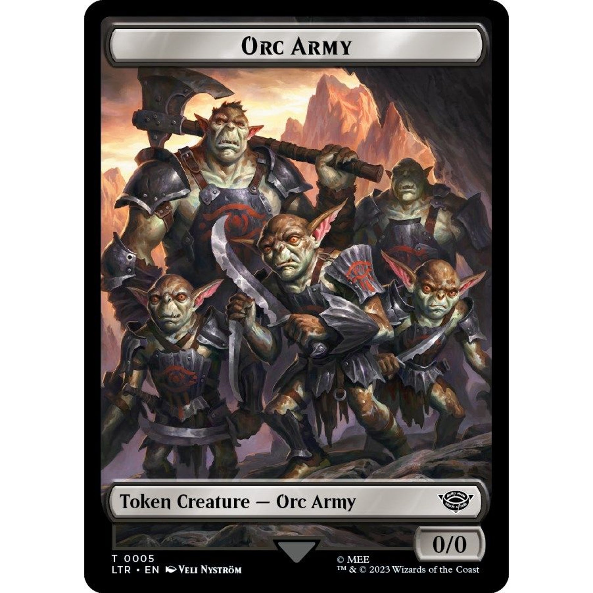 Image for Orc Army (0005) // Food (0011) Double-Sided Token (5 // 11) (LTR) - Magic: The Gathering