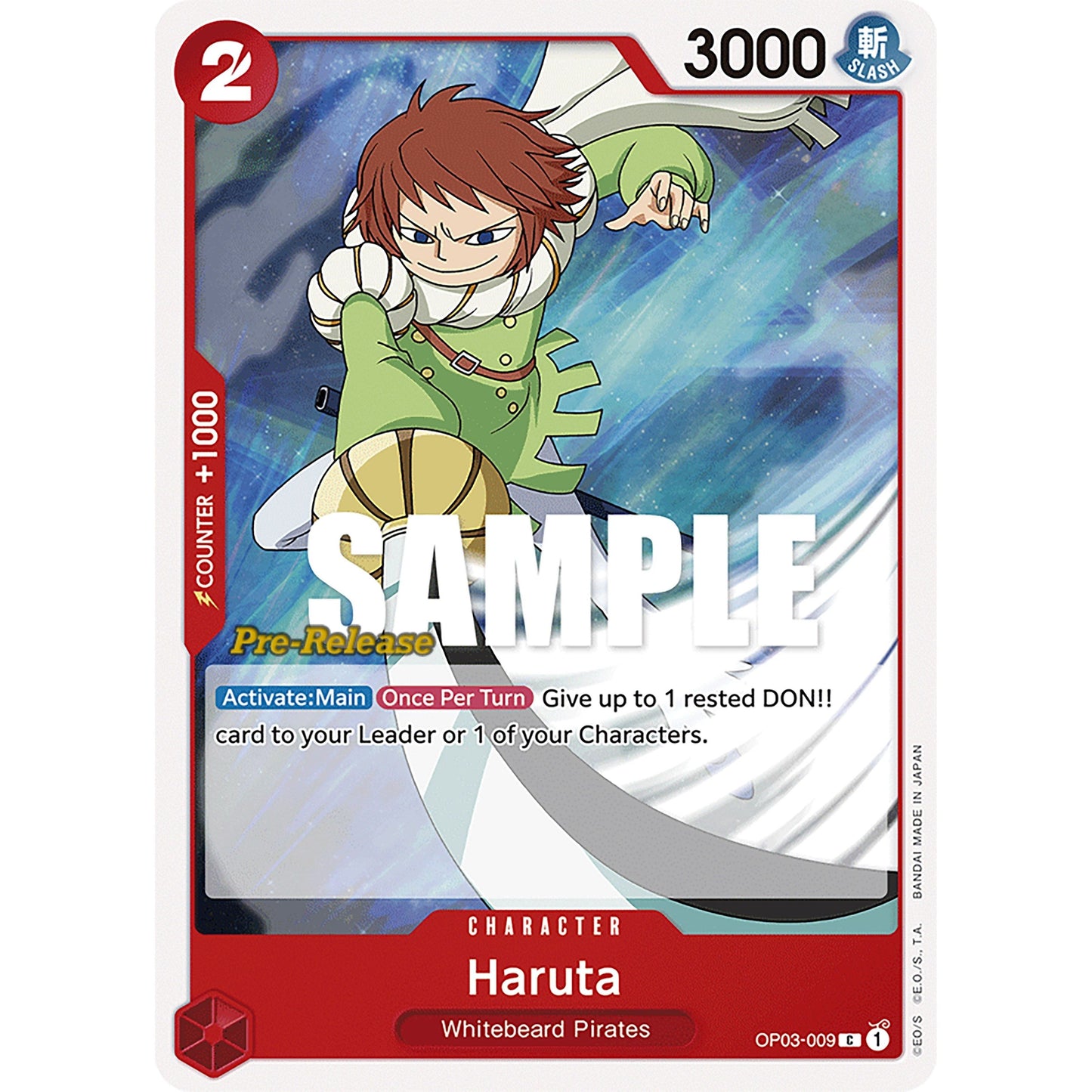 Image for Haruta (OP03-009) (OP03 PRE) - One Piece Card Game