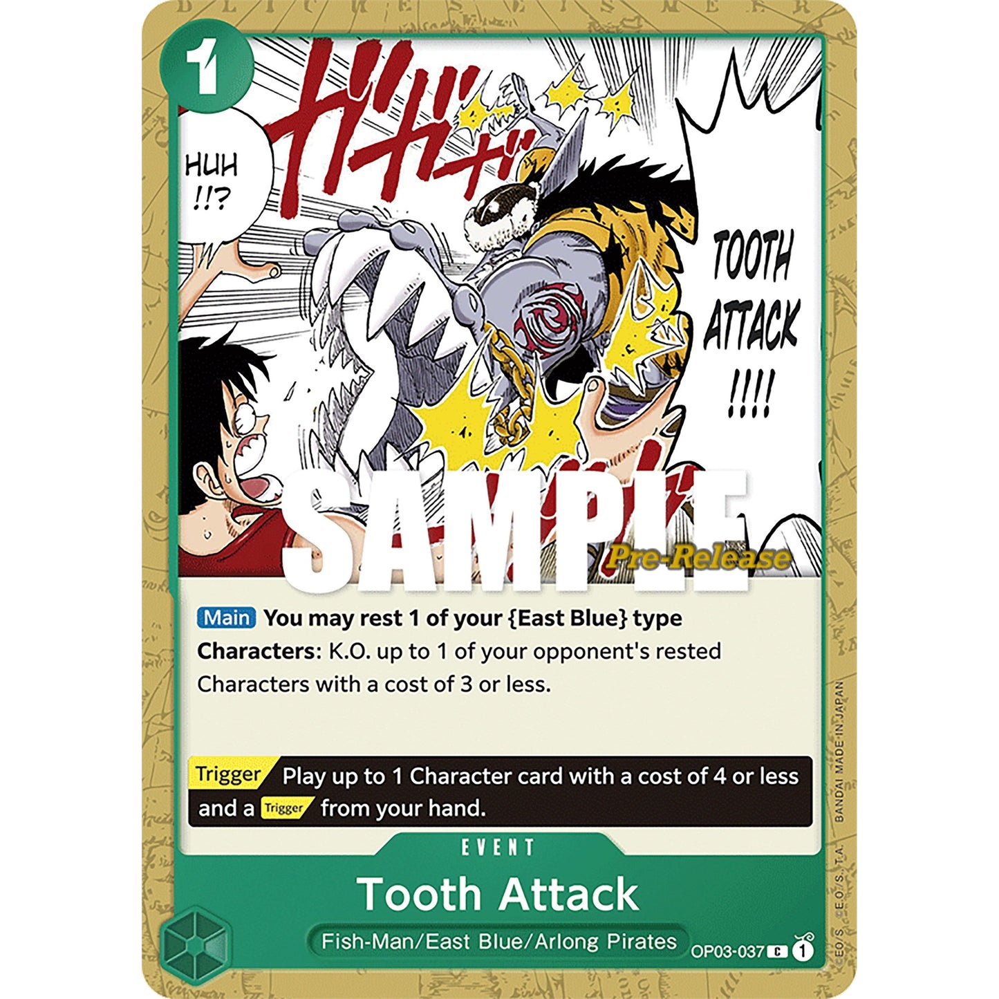 Image for Tooth Attack (OP03-037) (OP03 PRE) - One Piece Card Game