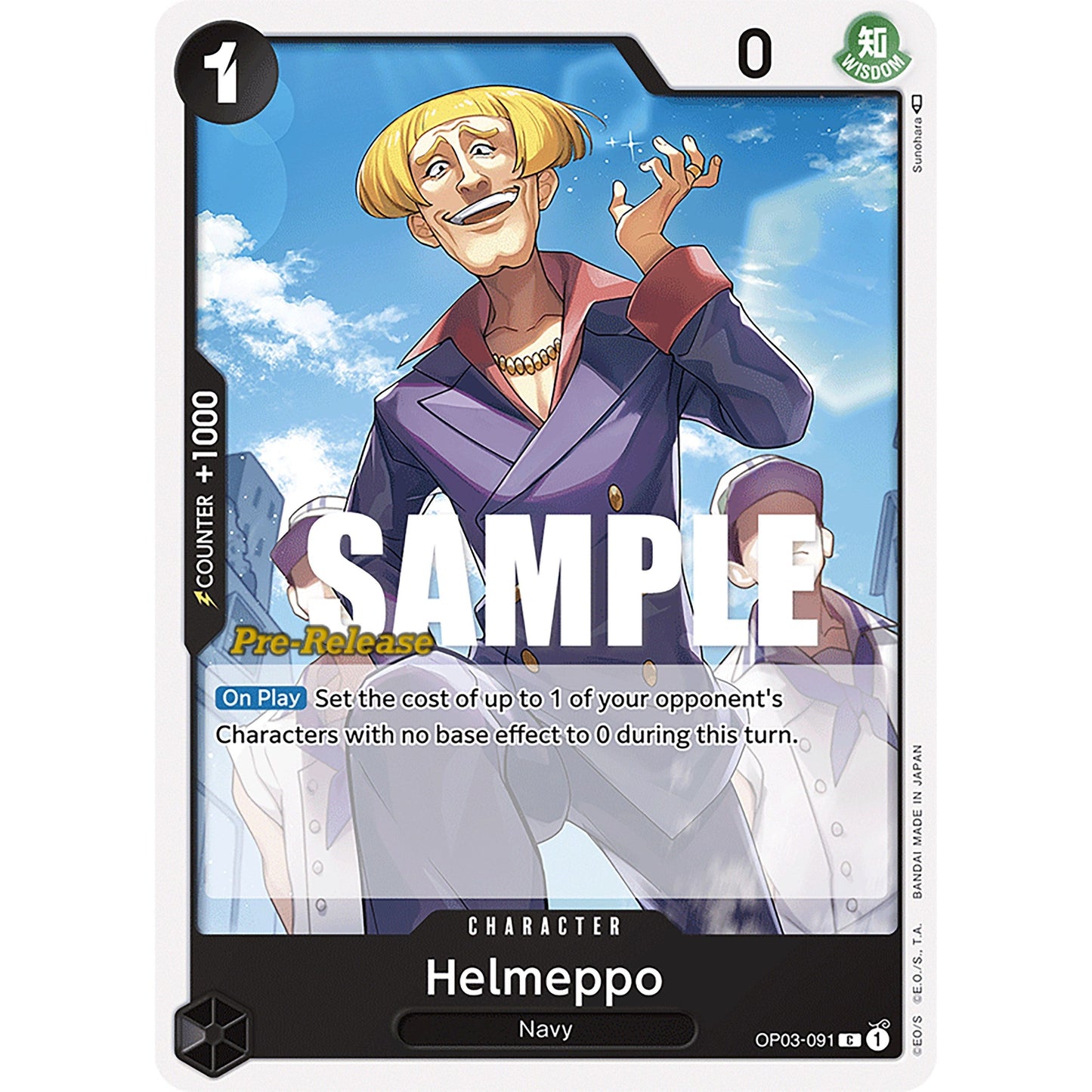 Image for Helmeppo (OP03-091) (OP03 PRE) - One Piece Card Game