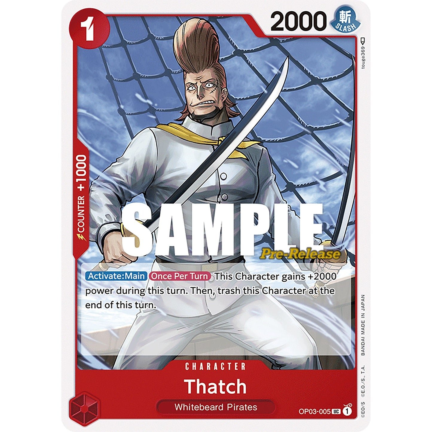 Image for Thatch (OP03-005) (OP03 PRE) - One Piece Card Game