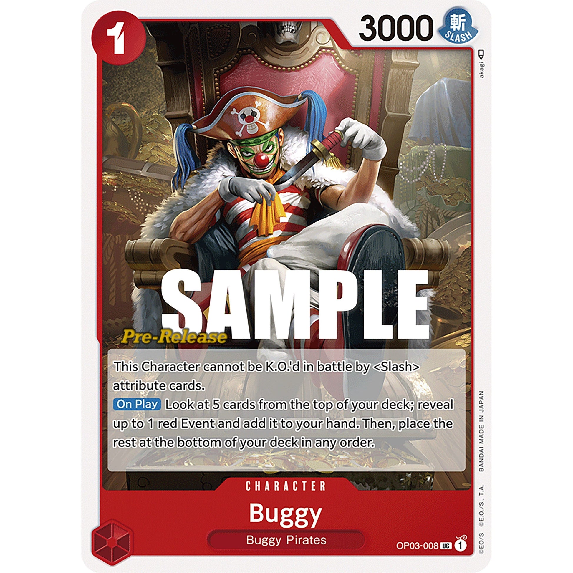 Image for Buggy (008) (OP03-008) (OP03 PRE) - One Piece Card Game